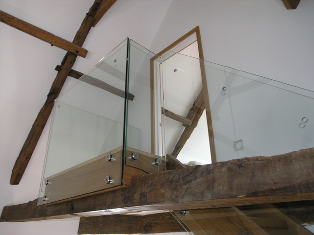 Old Mill Conversion rustic-staircase