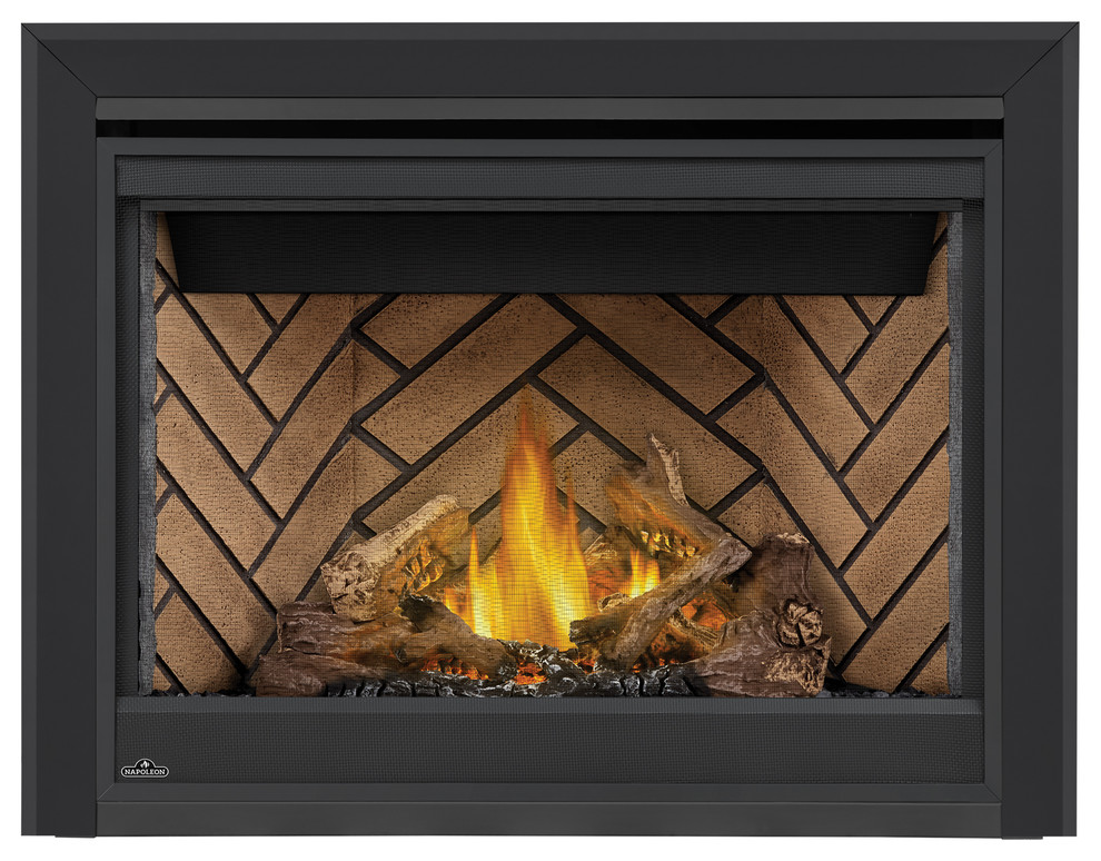 Napoleon B42NTRE Ascent NG Fireplace in Black, Electronic Ignition