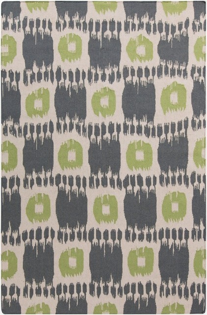 Flatweave Front Porch Area Rug, Rectangle, Beige, 3'6"x5'6"
