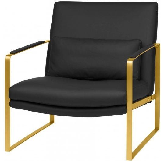 Mendora Occasional Chair Black Gold Contemporary Armchairs And Accent Chairs By Rustic Home Furnishings