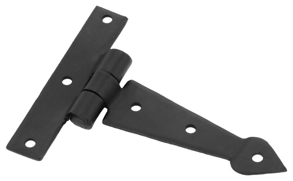 Iron Arrow Tee Hinge 4" Black Powder Rustic Hinges by Renovators