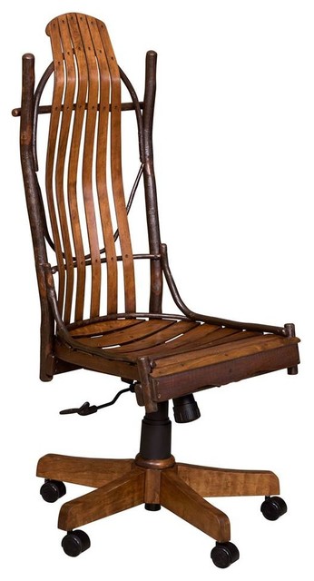 Armless Desk Chair In Cherry With Michael S Cherry Stain Rustic