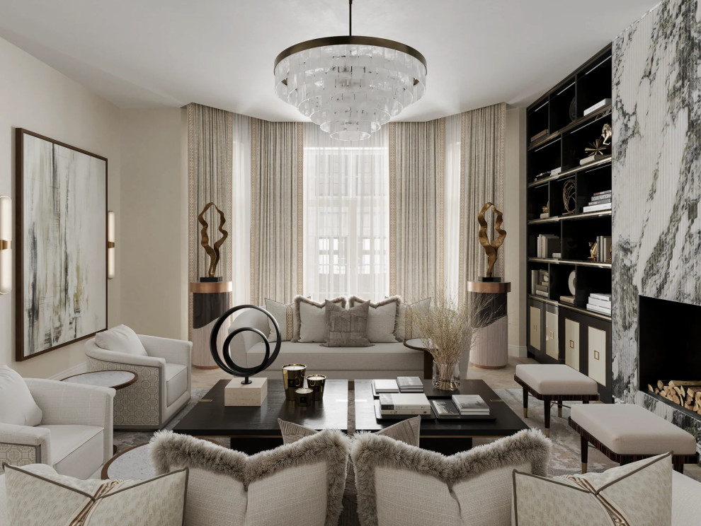 Photo of a contemporary living room in West Midlands.