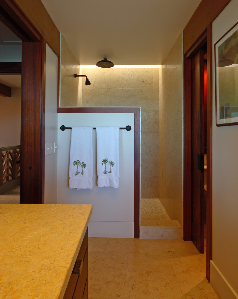 This is an example of a large beach style bathroom in Hawaii.