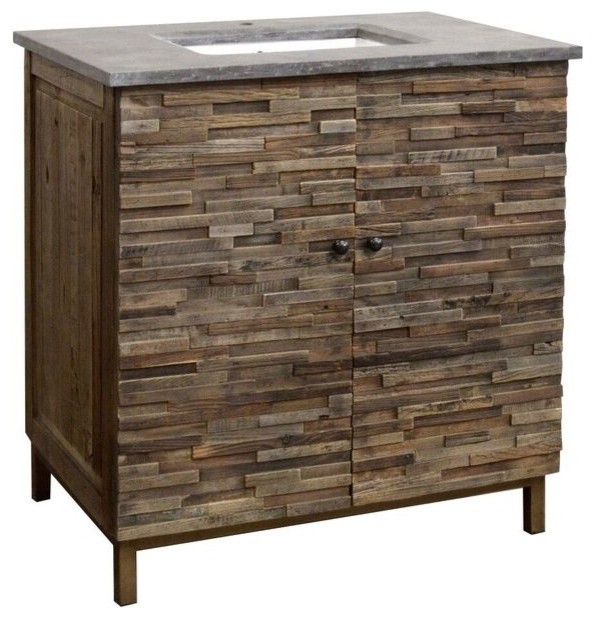 34 Reclaimed Elm Single Bath Vanity Bathroom Vanities And Sink 34 Reclaimed Elm Single Bath Vanity