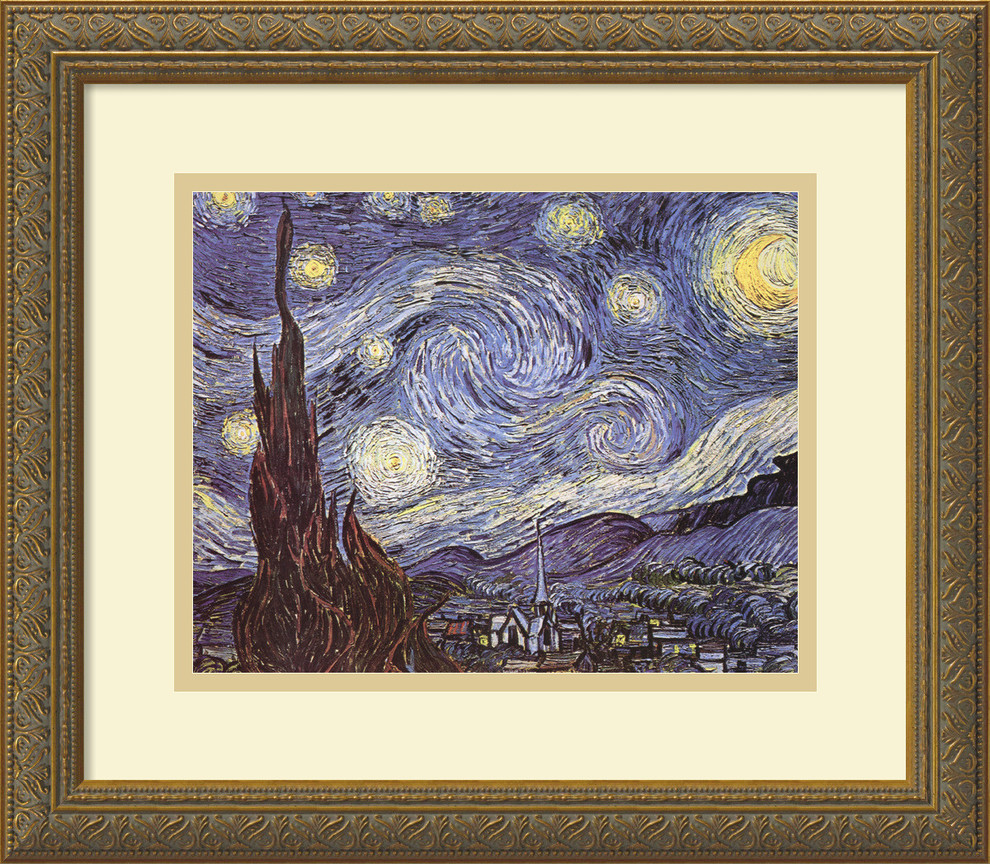 The Starry Night Framed Print by Vincent Van Gogh