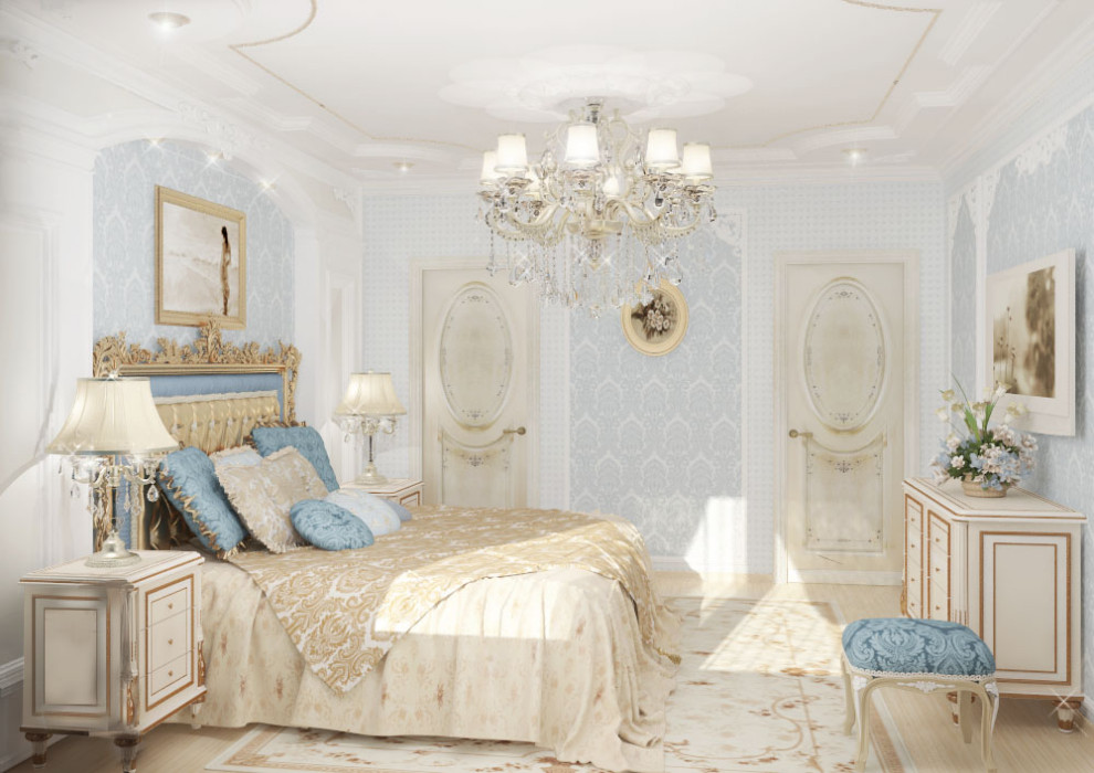 Квартира в бежевых тонах в стиле неоклассика