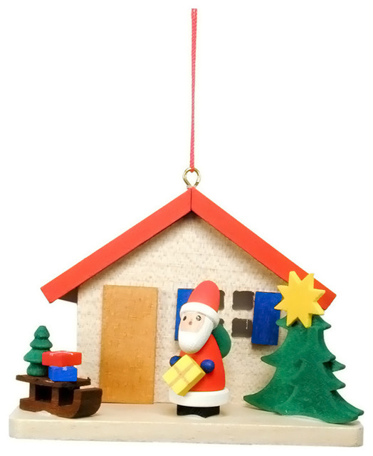 Christian Ulbricht Ornament- Cottage With Santa