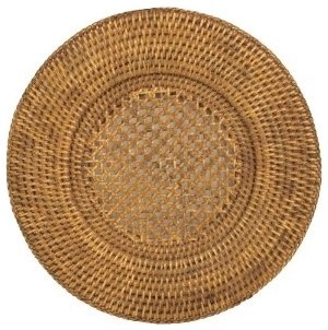 Entertaining with Caspari 13-inch Rattan Charger