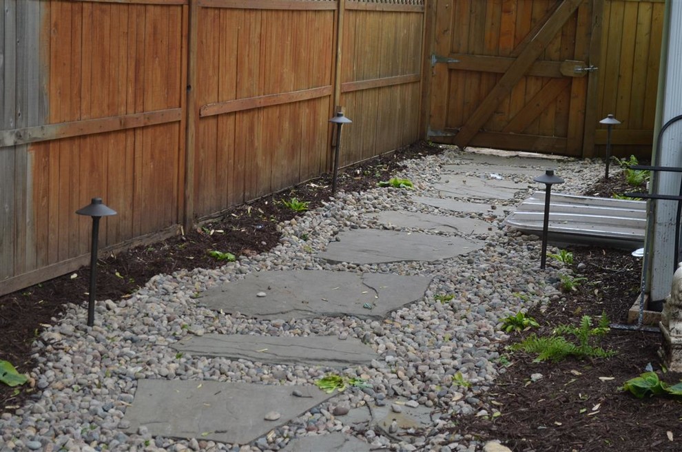 Patio - backyard brick patio idea in Minneapolis