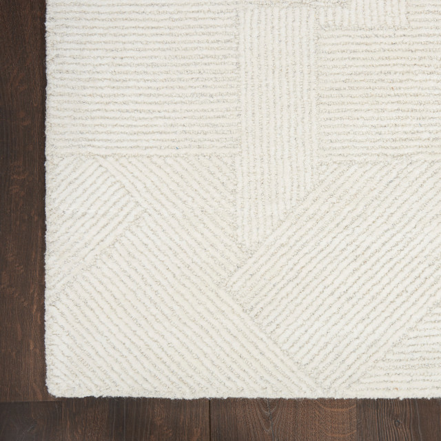 Michael Amini Ma30 Star Handmade Area Rugs, Ivory 4'x6', 4'x6 ...