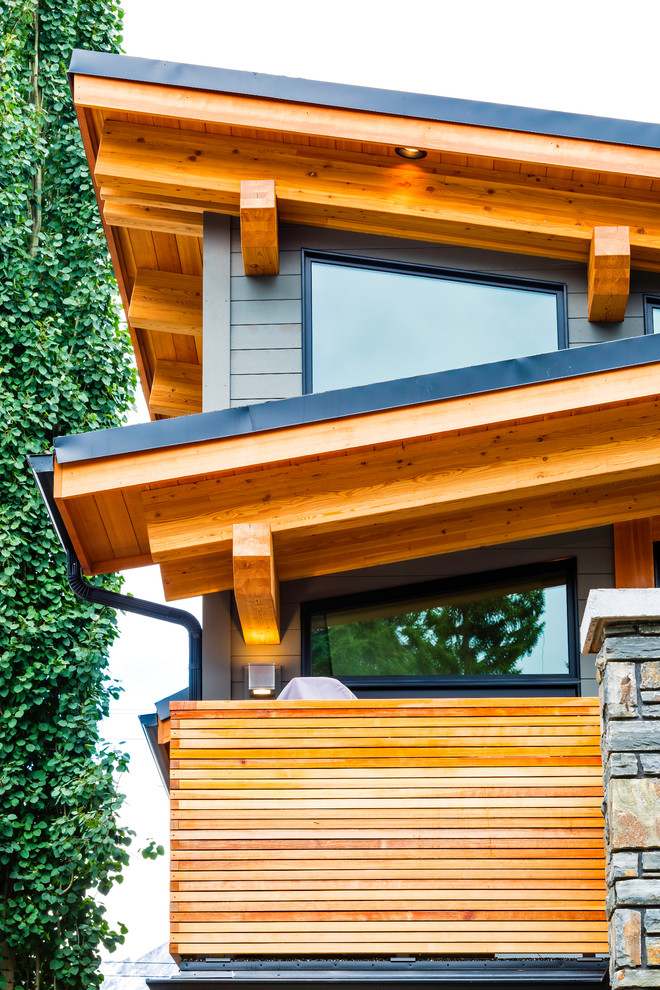Inspiration for a rustic home design remodel in Vancouver