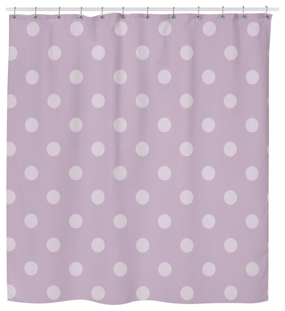 Purple Polka Dot Shower Curtain Contemporary Shower Curtains