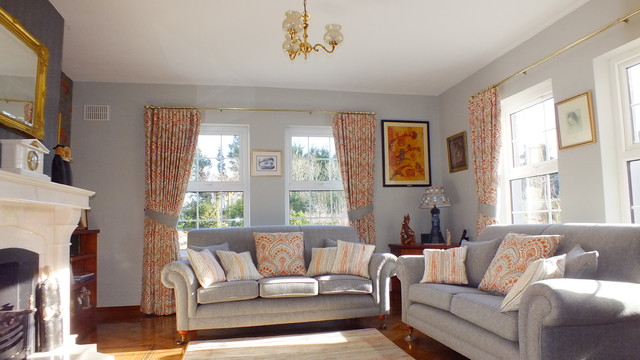 ORANGE & GREY traditional-living-room