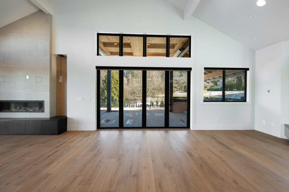 Inspiration for a transitional home design remodel in Seattle