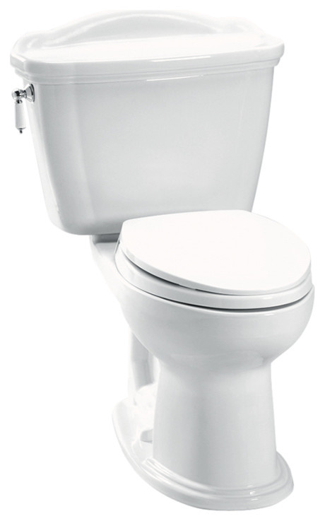 Traditional Vitreous China 2-Piece Toilet, 21.75"x21.75"x33.75"