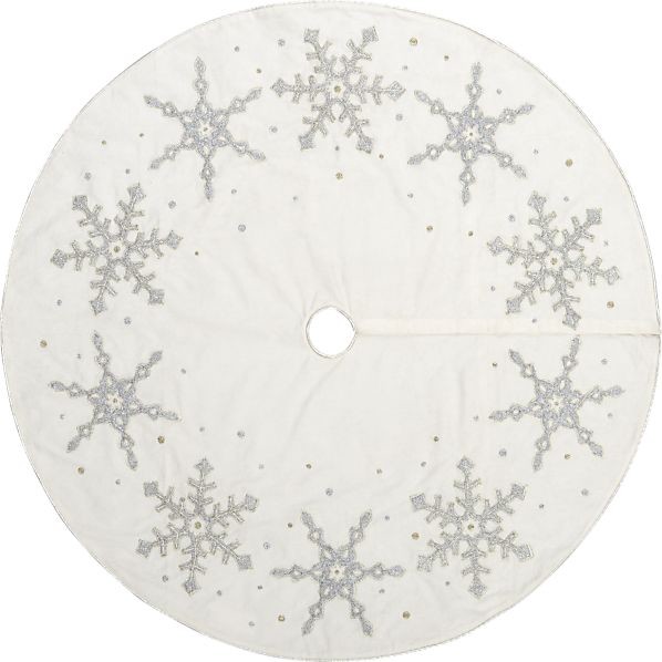 Frosted Tree Skirt Contemporary Christmas Tree Skirts by Crate&Barrel
