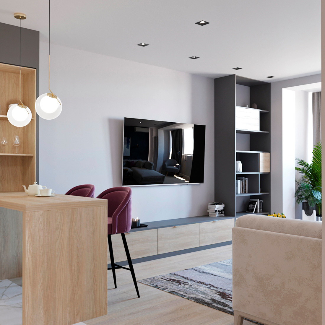 Гостиная в современном стиле