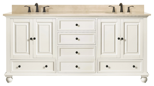 Avanity Thompson 73 Double Vanity French White Finish