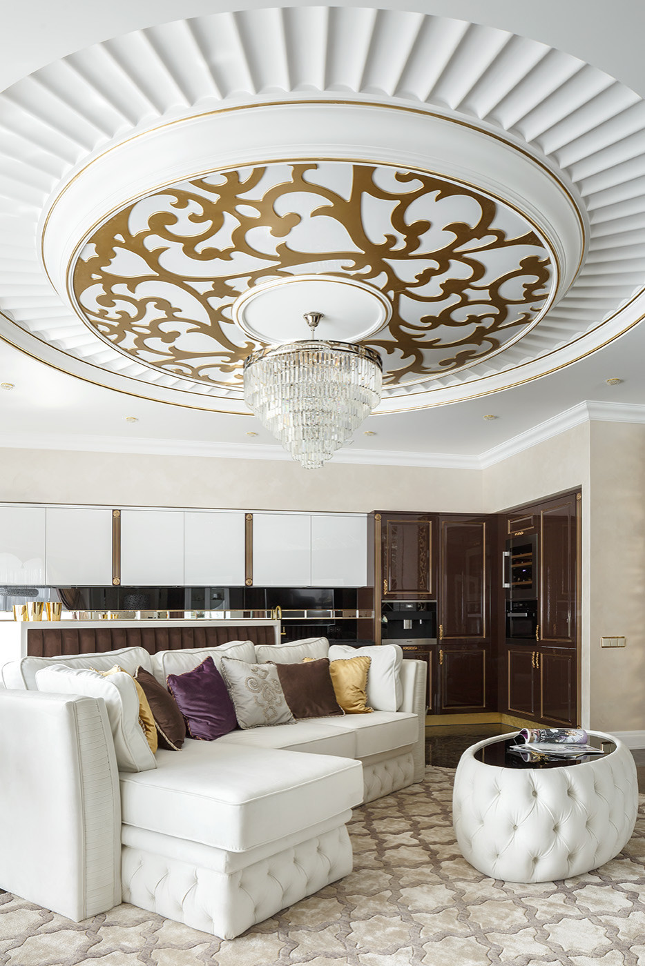 Мебель и мягкие стеновые панели для проекта дизайнера Натальи Резцовой