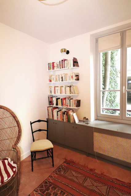 Appartement Batignolles nyklassisk-dagligstue
