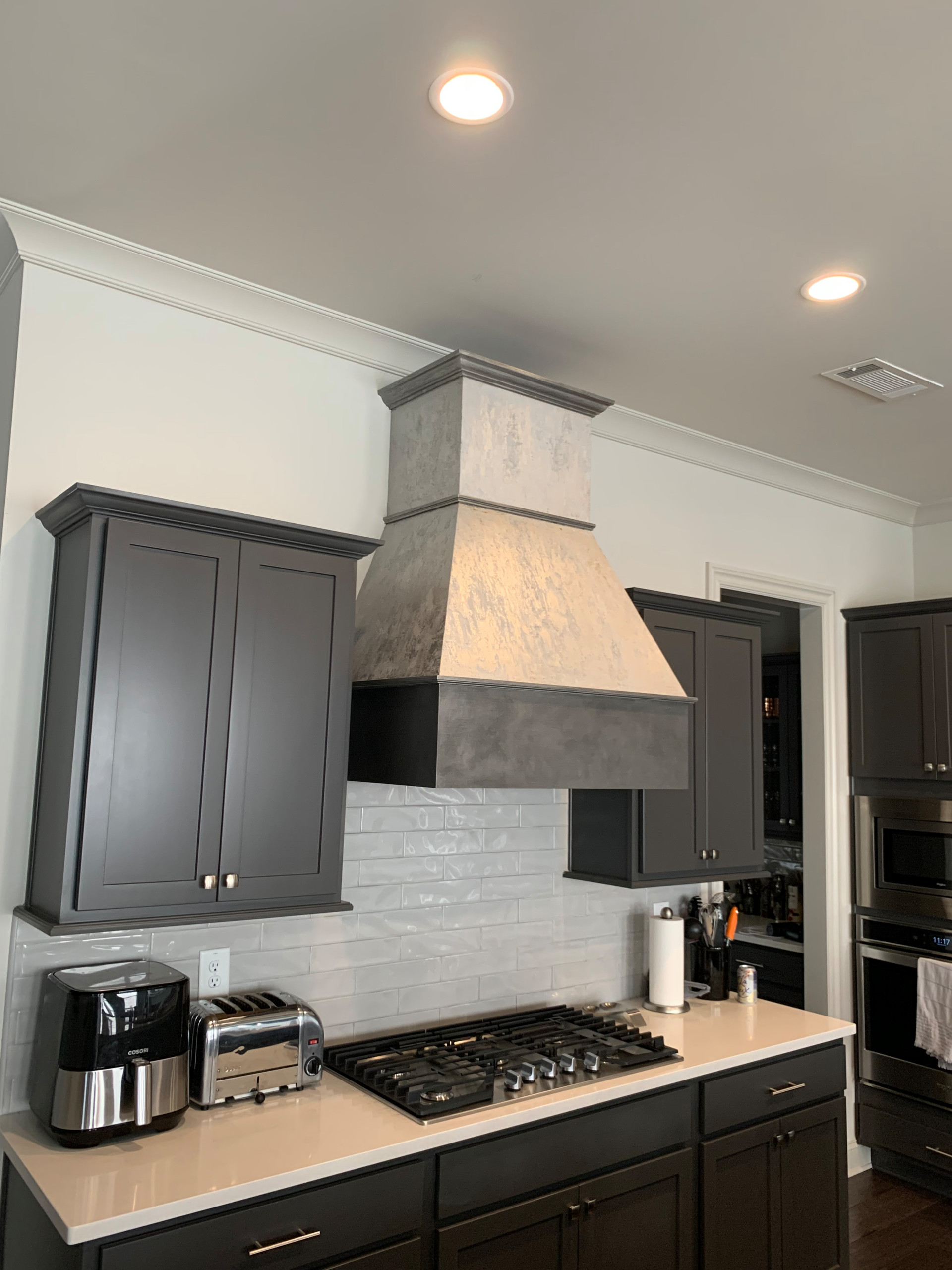 Kitchen hoods and fireplaces.