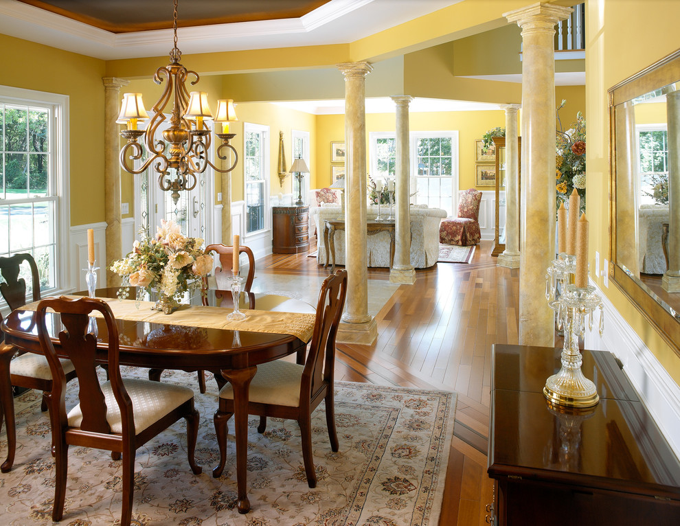 Design ideas for a traditional dining room in Providence.