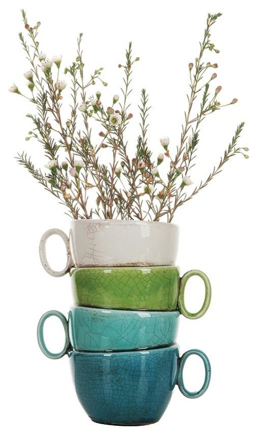 Stacked Teacup Planter