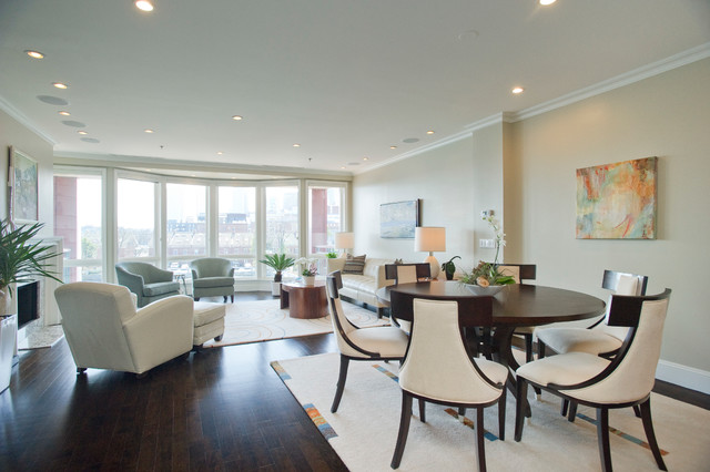 Waterfront duplex contemporary-living-room
