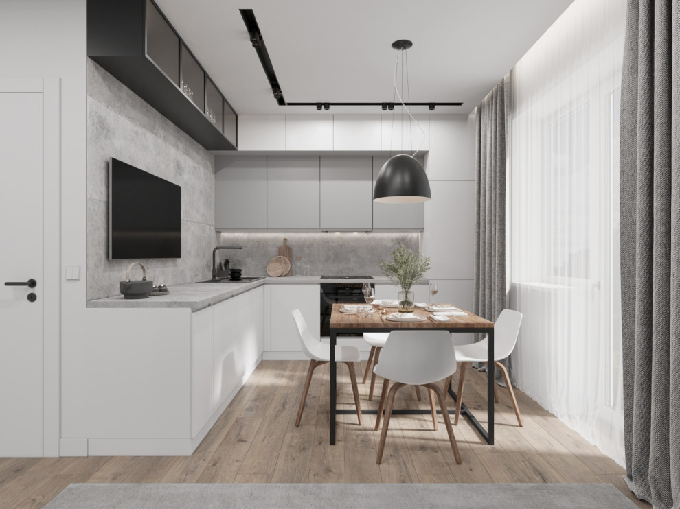 Студия в черно-белых тонах