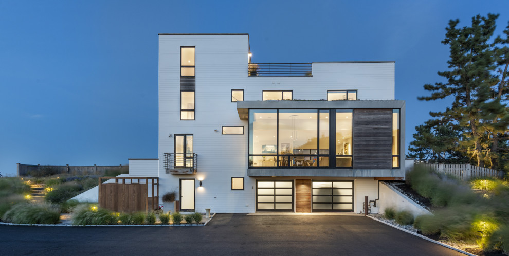 This is an example of a contemporary exterior in Boston.