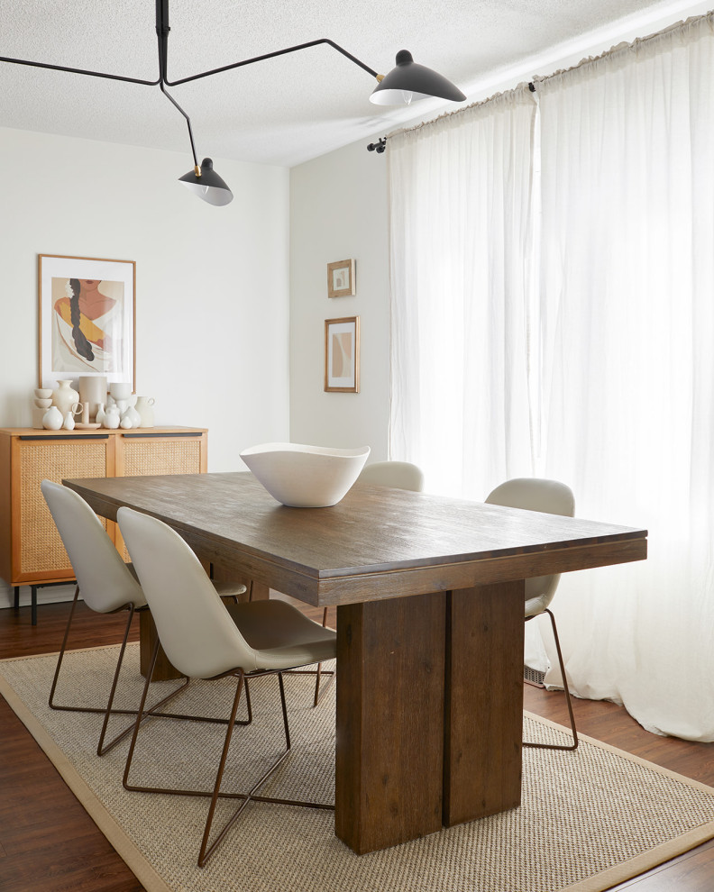 This is an example of a medium sized scandi kitchen/dining room in Toronto.