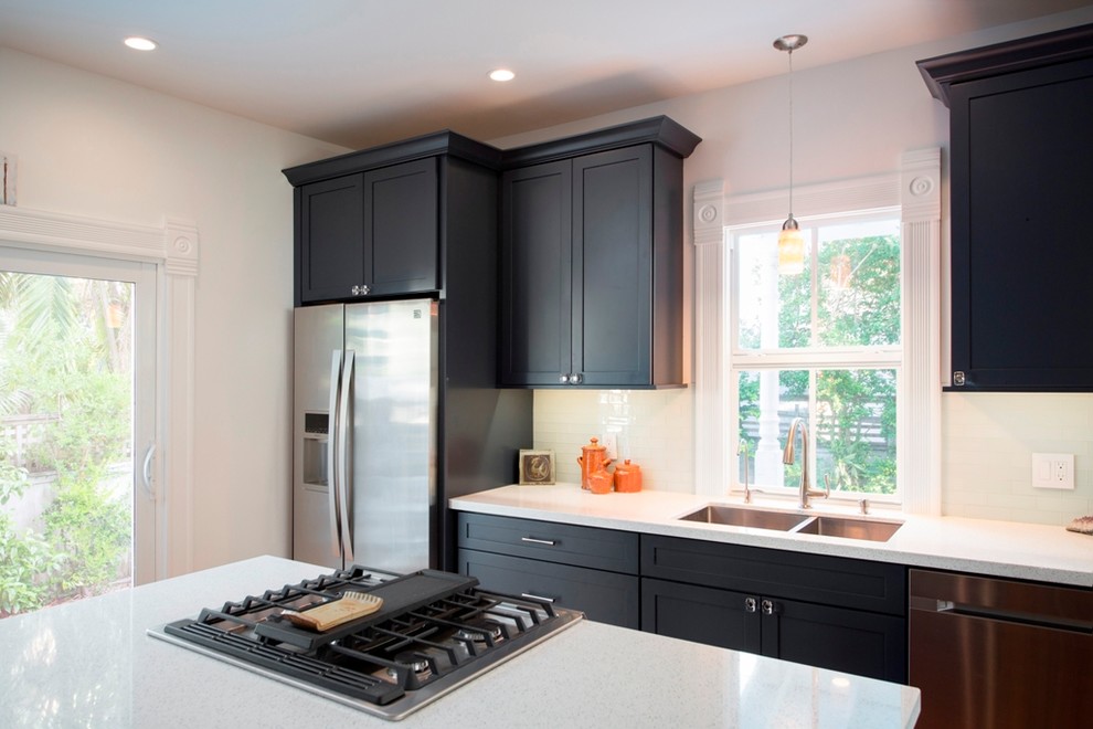 Kitchen - transitional kitchen idea in Miami