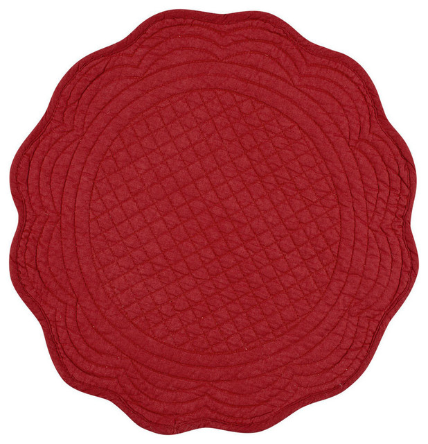 Round Boutis, Set of 4 Traditional Placemats by KAF Home