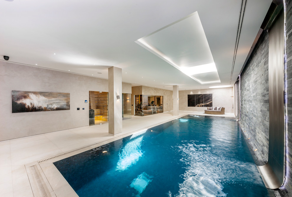 This is an example of a contemporary pool in London.