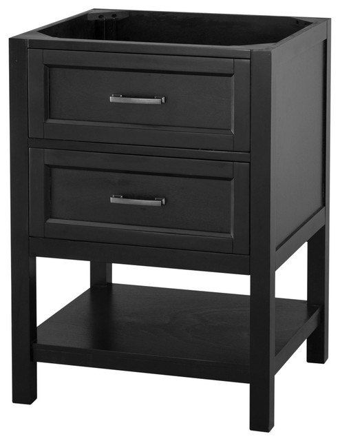 Georgette Black Bathroom Vanity Cabinet 24 Transitional Brook Bathroom Vanity Cabinet Black