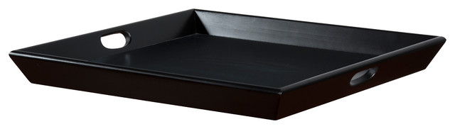 black ottoman tray