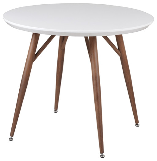 New Spec 42 Round Glossy Dining Table, White 42 Round Dining Table