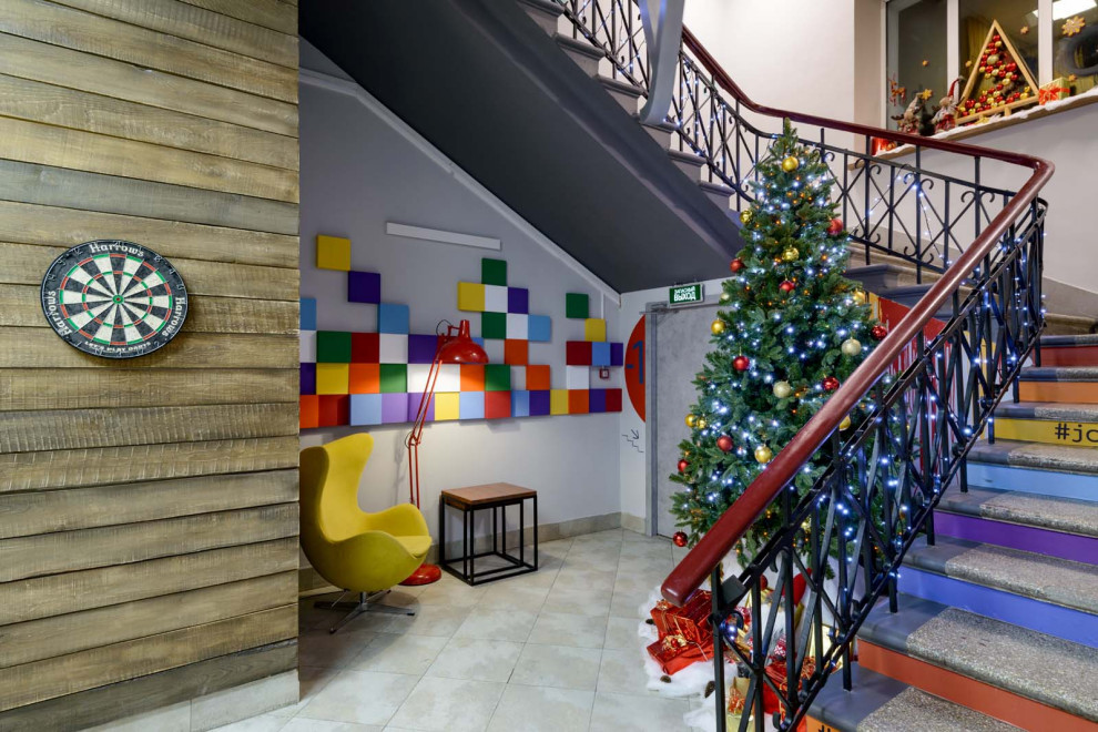 Декоративная матовая штукатурка в интерьере офиса