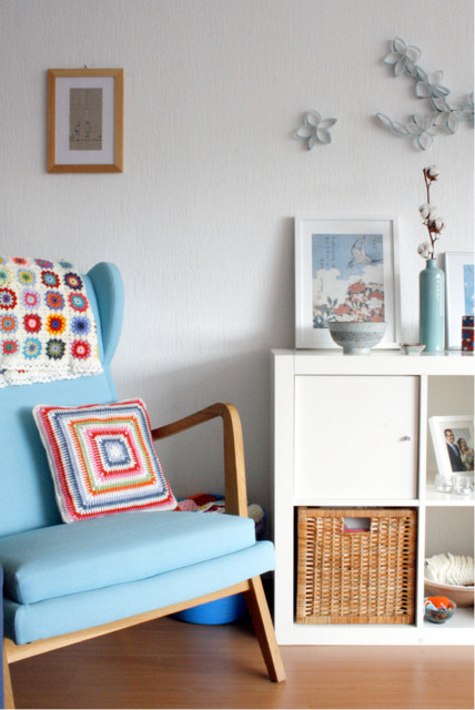 Eclectic Living Amsterdam Houzz Tour: Vintage inspired apartment shines with creativity eclectic-living-room