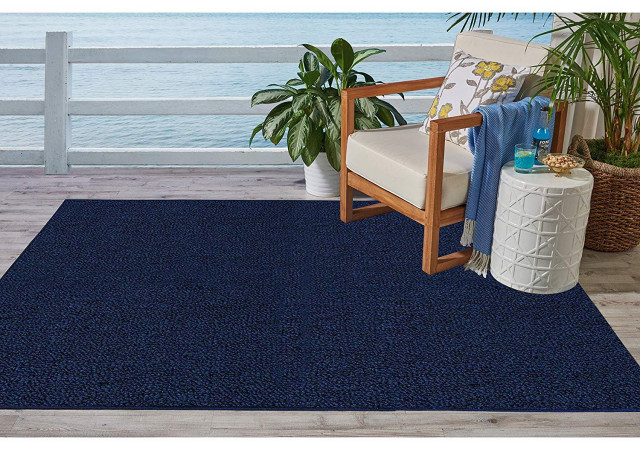 Saturn Collection Solid Color Indoor Outdoor Area Rugs, 10' x 12 ...
