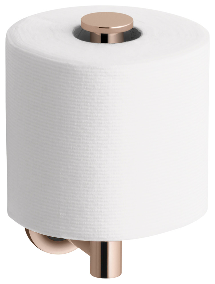 Kohler Purist Vertical Toilet Tissue Holder Vibrant R Rose Gold   Home Design 