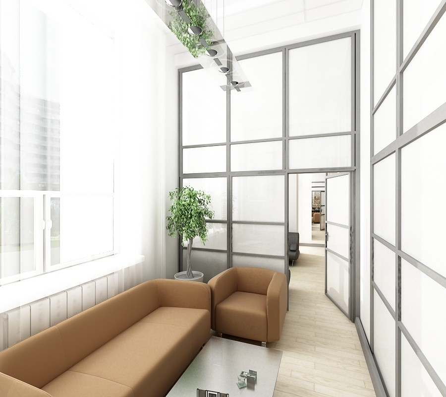 Дизайн-проект офиса "Техстрой" 2018 год. Комната ожидания.