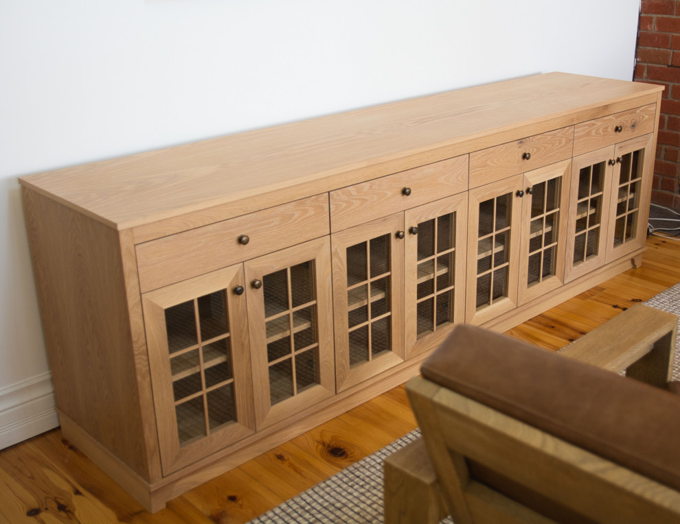 Solid White Oak buffet unit/TV console French Country Montreal by Meubles Jeremy Fruit