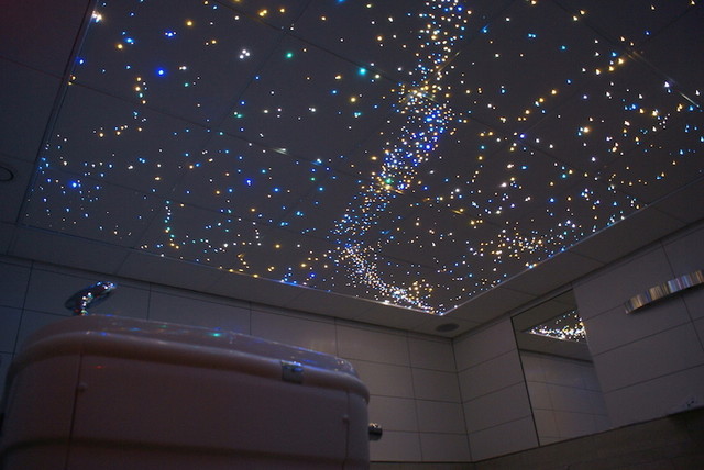 Star Ceiling Fibre Optic Led Panels In Bathroom Sauna Spa