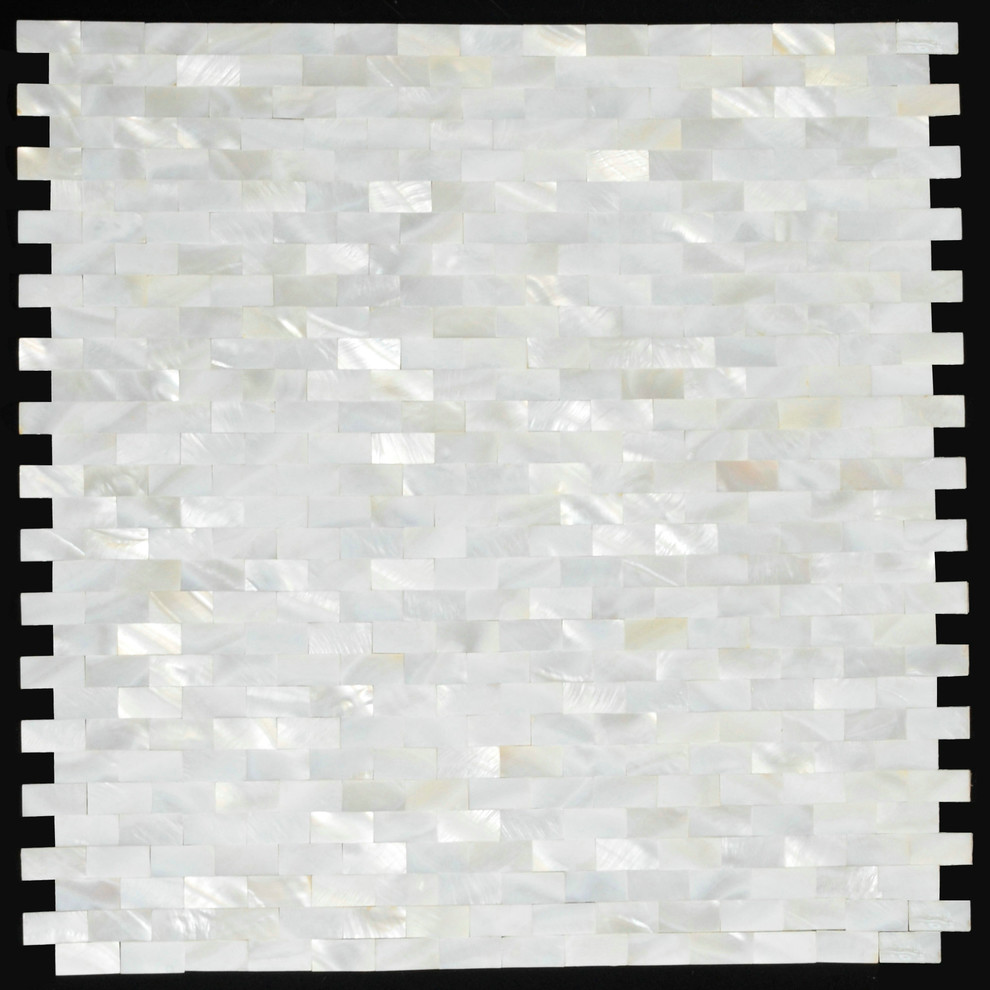 2mm thickness 3/8x4/5 inch Mother of Pearl Tile - shell mosaic tiles PEM0060