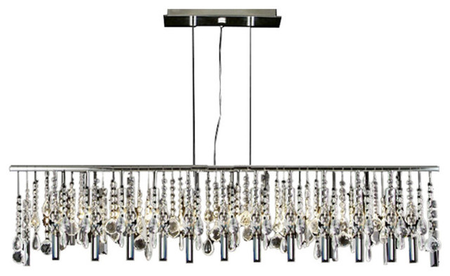 Modern Contemporary Broadway Linear Crystal Chandelier Lamp