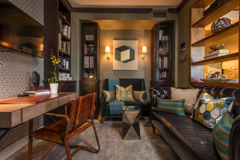 Transitional home design photo in Phoenix