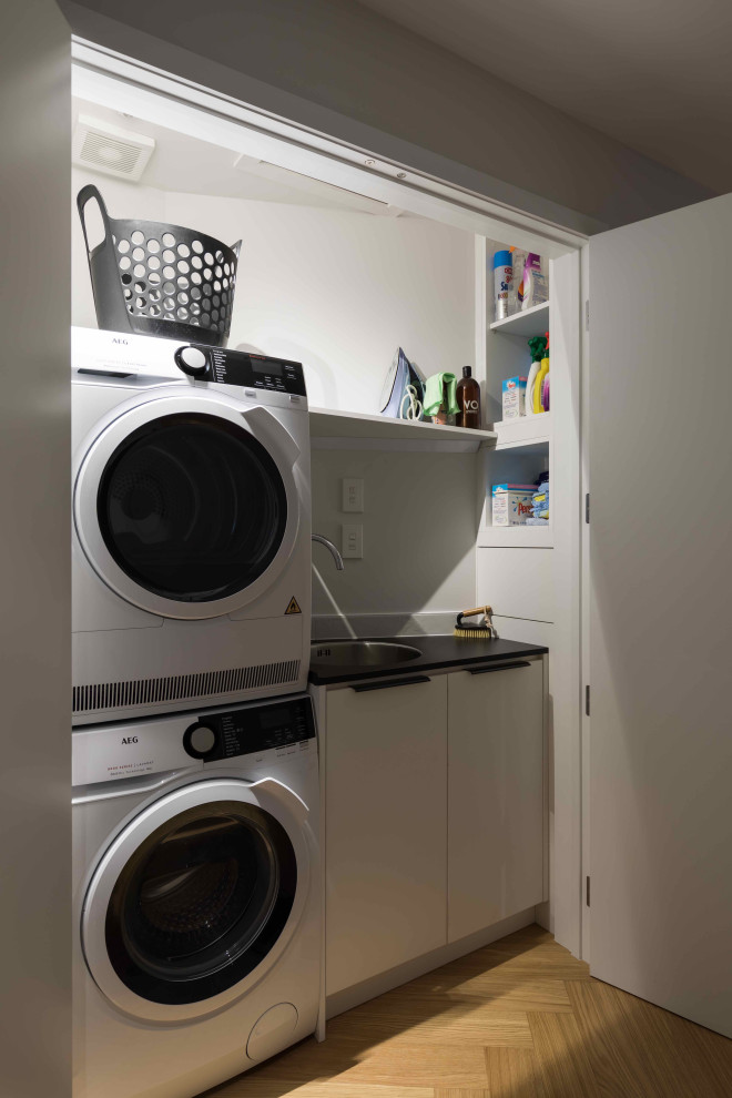 Modern laundry room in Auckland.