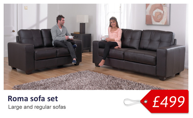 Roma 3 2 Brown Leather Sofas Sofa World Modern Roma 3 2 Brown Leather Sofas Sofa World